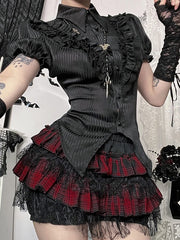 cutiekill-gothic-spiderweb-lace-red-cake-skort-ah0836