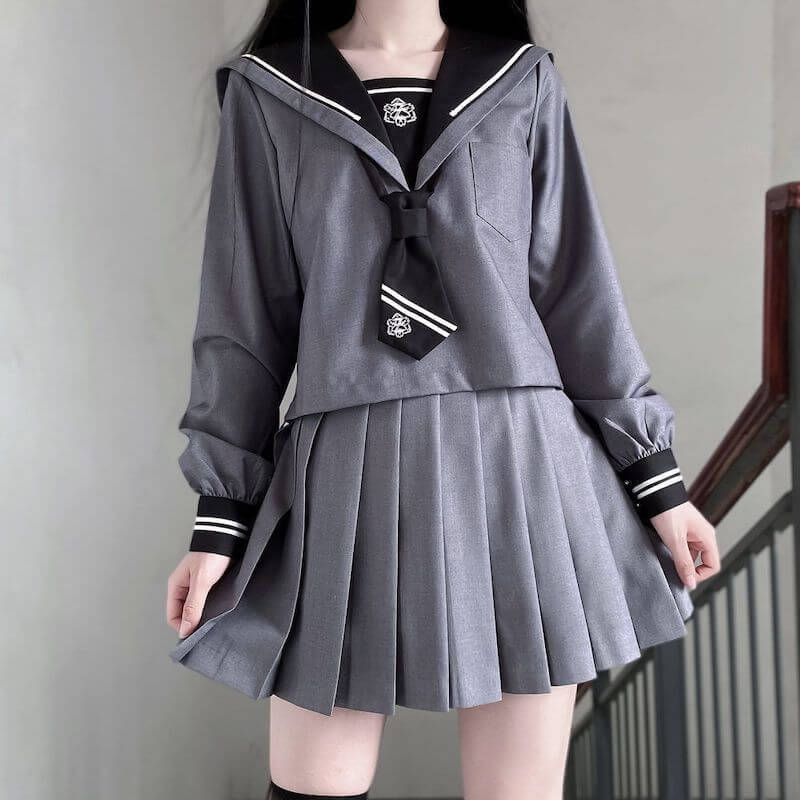 cutiekill-grey-black-jk-twins-uniform-set-jk0057