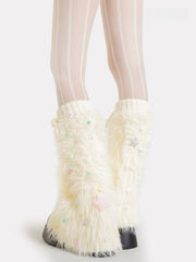 cutiekill-holiday-star-furry-leg-warmers-c0373