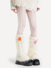 cutiekill-holiday-star-furry-leg-warmers-c0373