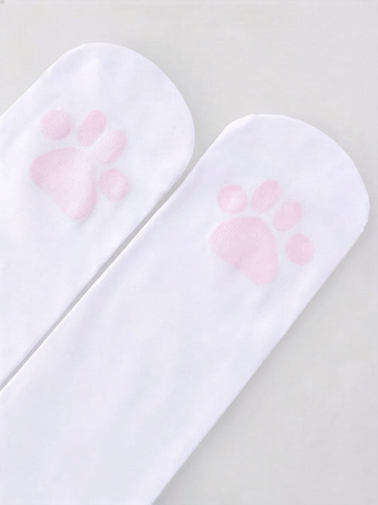 cutiekill-jk-style-kitty-paw-anti-slip-tights-c0550