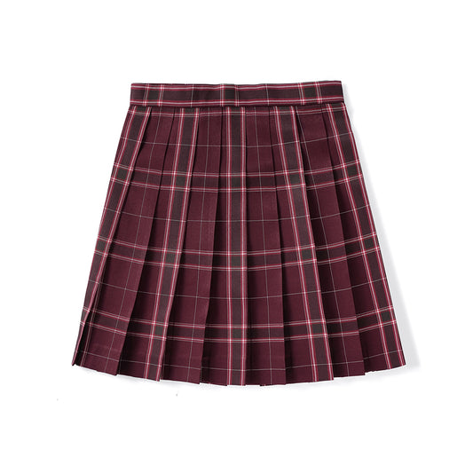 cutiekill-jujube-red-jk-vintage-plaid-uniform-skirt-jk1000-2 800