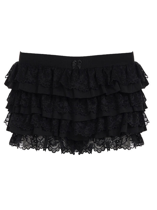cutiekill-katrina-black-lace-layered-cake-skort-bloomers-om0465