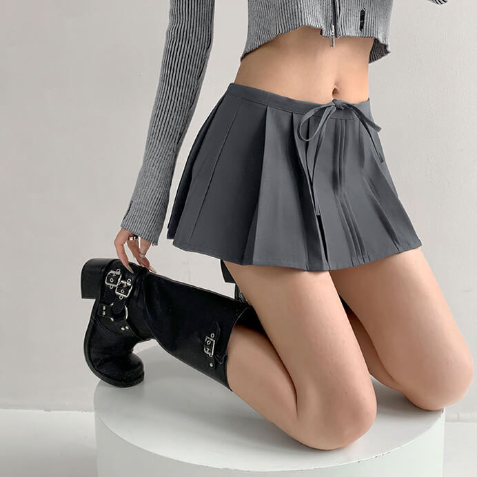 cutiekill-knotbow-pleated-mini-skirt-om0248