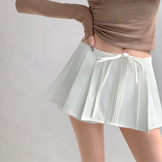 cutiekill-knotbow-pleated-mini-skirt-om0248