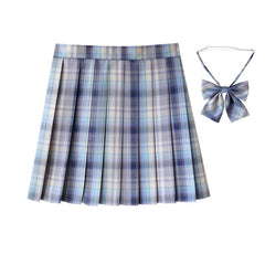 [Lavender Blue] JK vintage plaid uniform skirt