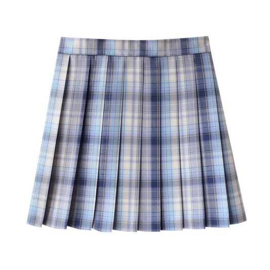 [Lavender Blue] JK vintage plaid uniform skirt