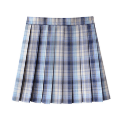 [Lavender Blue] JK vintage plaid uniform skirt