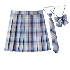 [Lavender Blue] JK vintage plaid uniform skirt