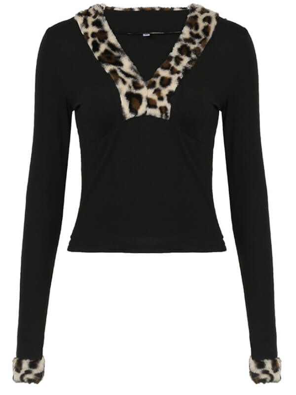 cutiekill-leopard-fur-collar-slim-fit-vintage-top-om0415