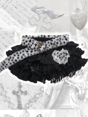 Leopard girl fluffy bloomers skirt