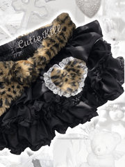 Leopard girl fluffy bloomers skirt