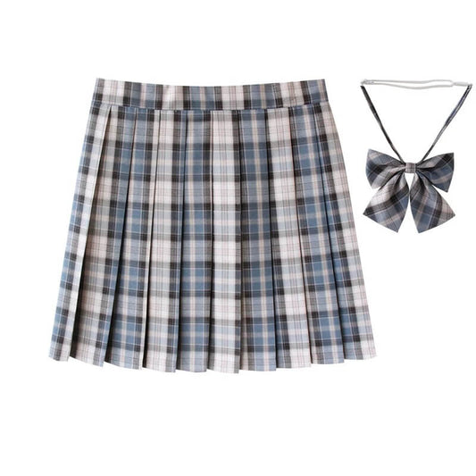 cutiekill-lotus-blue-khaki-jk-vintage-plaid-uniform-skirt-c0018312
