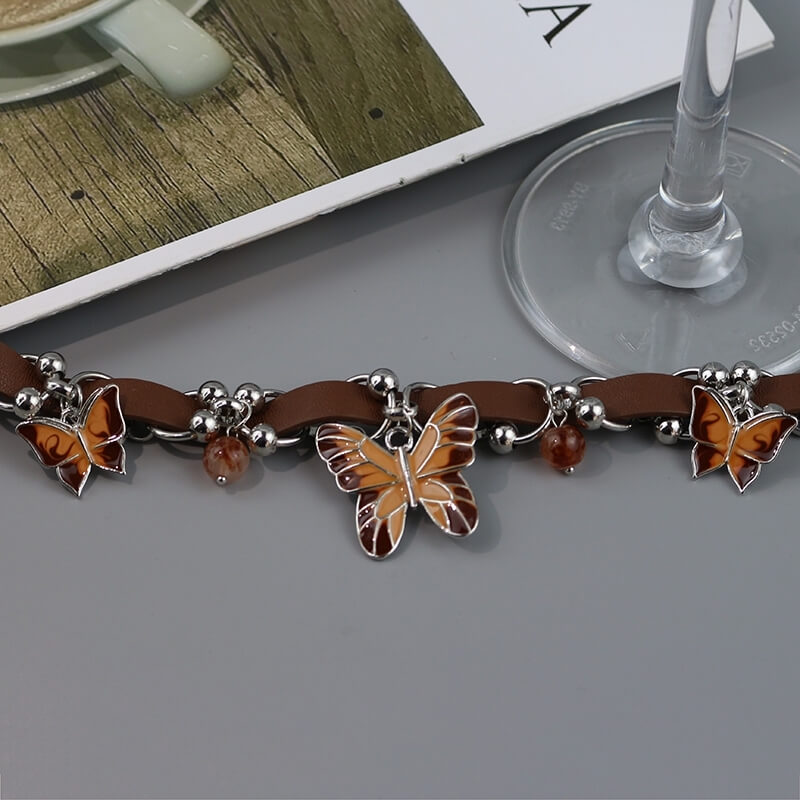 cutiekill-maillard-brown-butterfly-necklace-ah0785