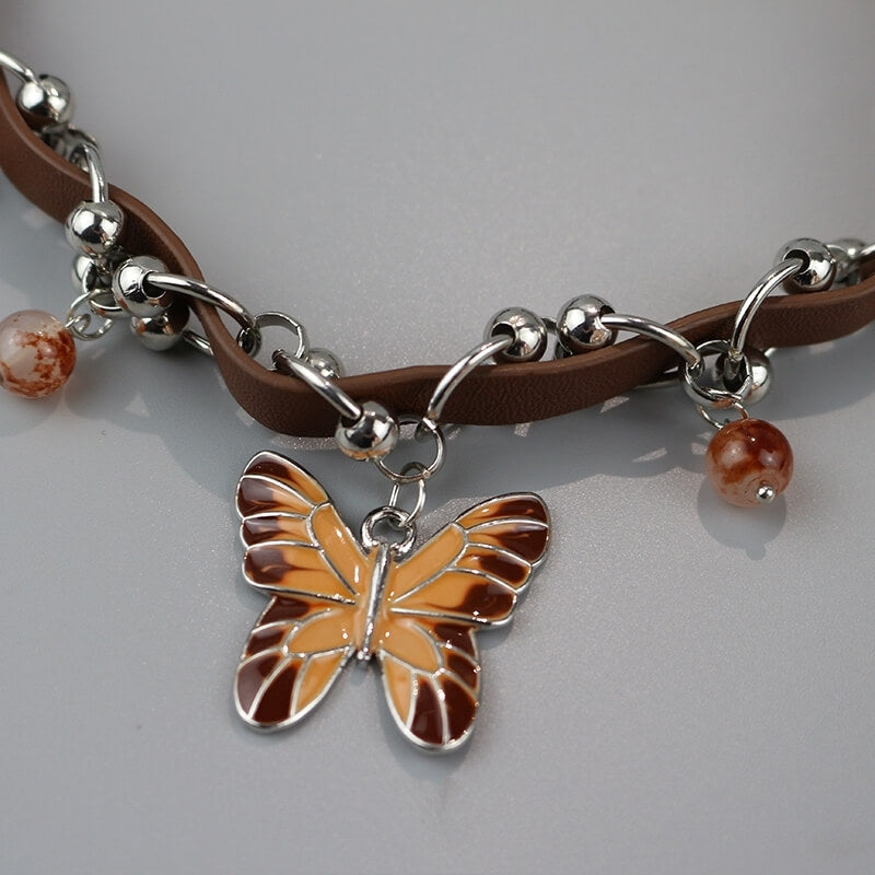 cutiekill-maillard-brown-butterfly-necklace-ah0785