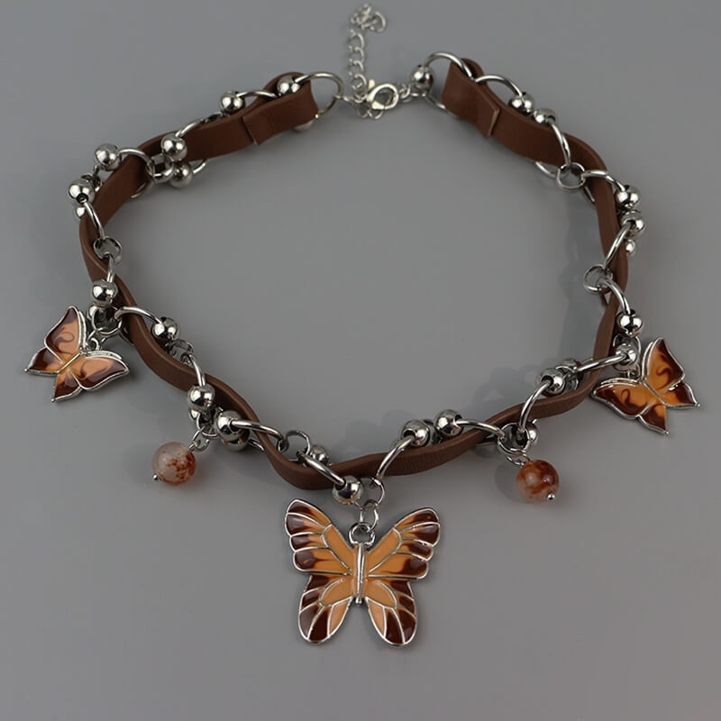 cutiekill-maillard-brown-butterfly-necklace-ah0785