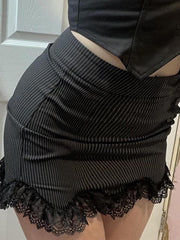 cutiekill-margaret-stripes-lace-wrapped-skirt-om0307