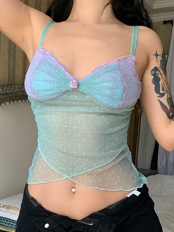 Mermaid aesthetic mint camisole