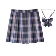 [Milky Way Blue Purple] JK vintage plaid uniform skirt