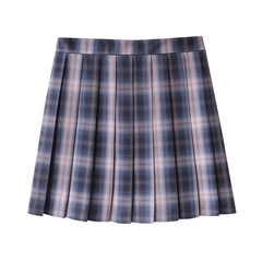 [Milky Way Blue Purple] JK vintage plaid uniform skirt