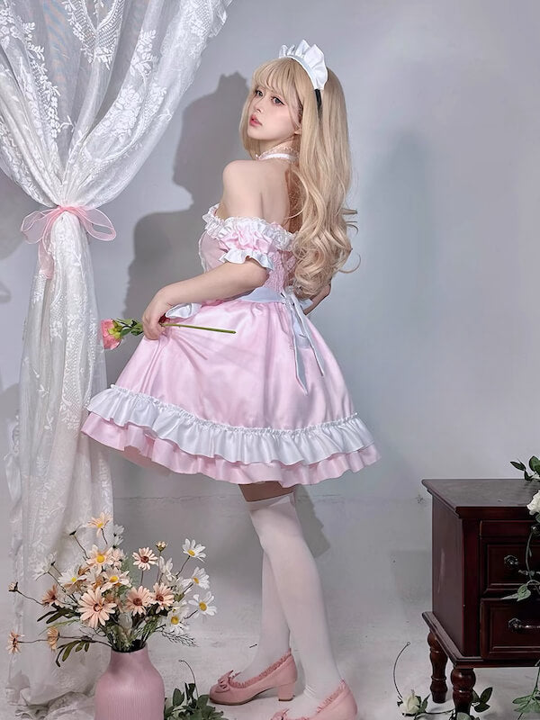 cutiekill-pink-cafe-maid-dress-ah0488