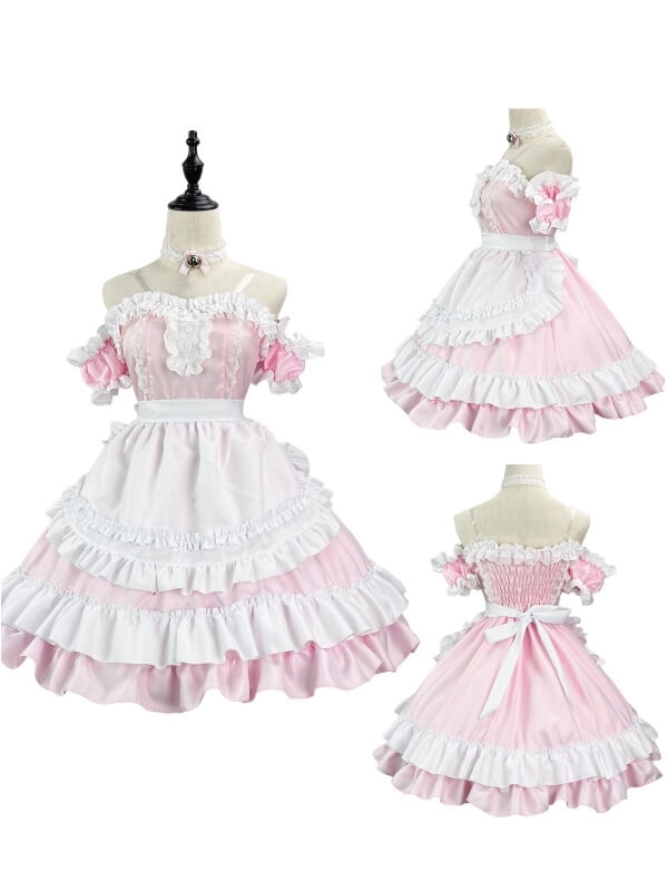 cutiekill-pink-cafe-maid-dress-ah0488