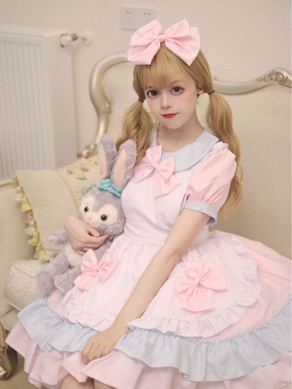 cutiekill-pink-creamy-maid-dress-ah0694-2