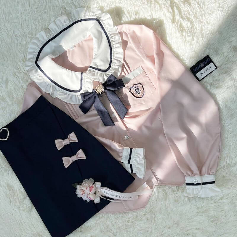 [Pink Doll] Sweet coquette uniform set – Cutiekill