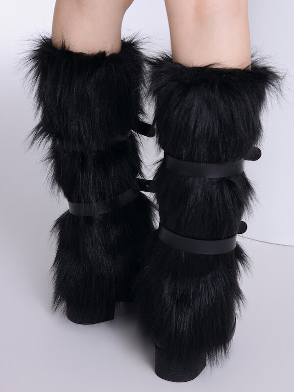     cutiekill-artificial-fur-y2k-garters-leg-warmers-c0201