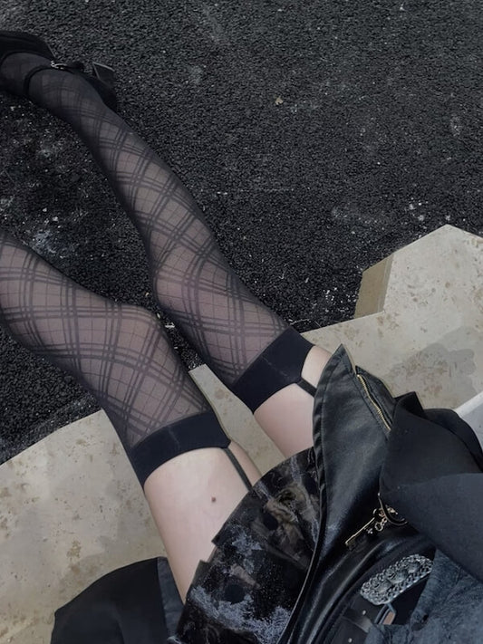 cutiekill-plaid-suspender-tights-c0353