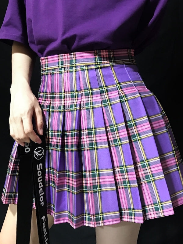 cutiekill-plus-size-e-girl-purple-a-line-plaid-pleated-skirt-c00031