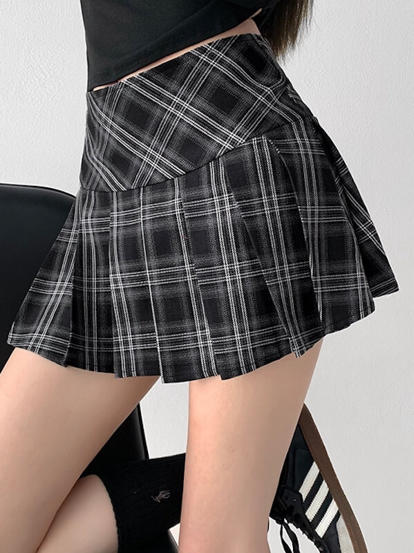 cutiekill-preppy-style-vintage-plaid-skirt-om0408