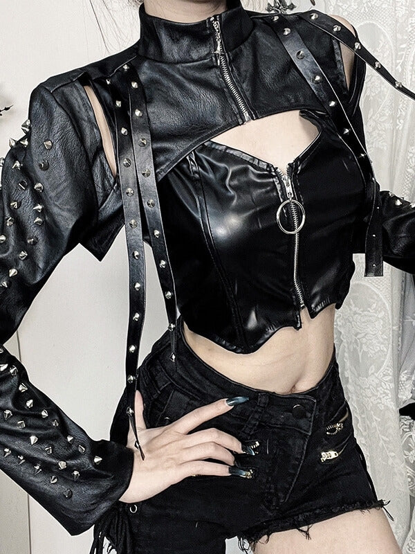 cutiekill-punk-girl-rivet-faux-leather-bolero-ah0733