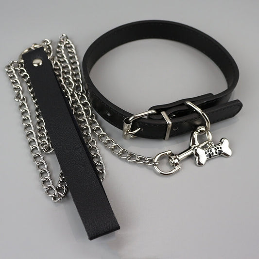 cutiekill-puppy-bone-choker-with-chain-leash-ah0789 800