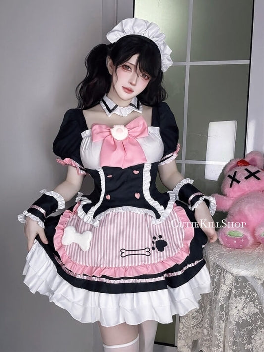 cutiekill-puppy-bone-kawaii-maid-doll-dress-ah0852