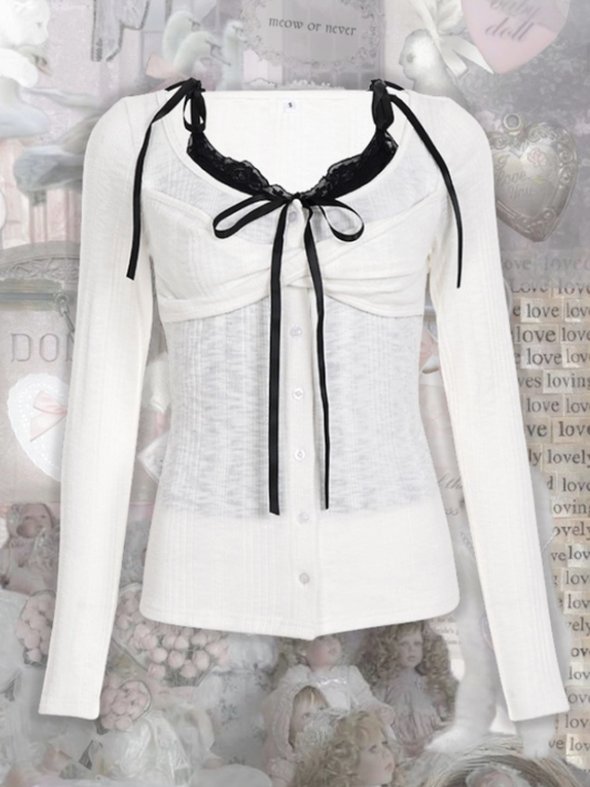 cutiekill-quiana-lace-up-black-white-patchwork-top-om0469 600