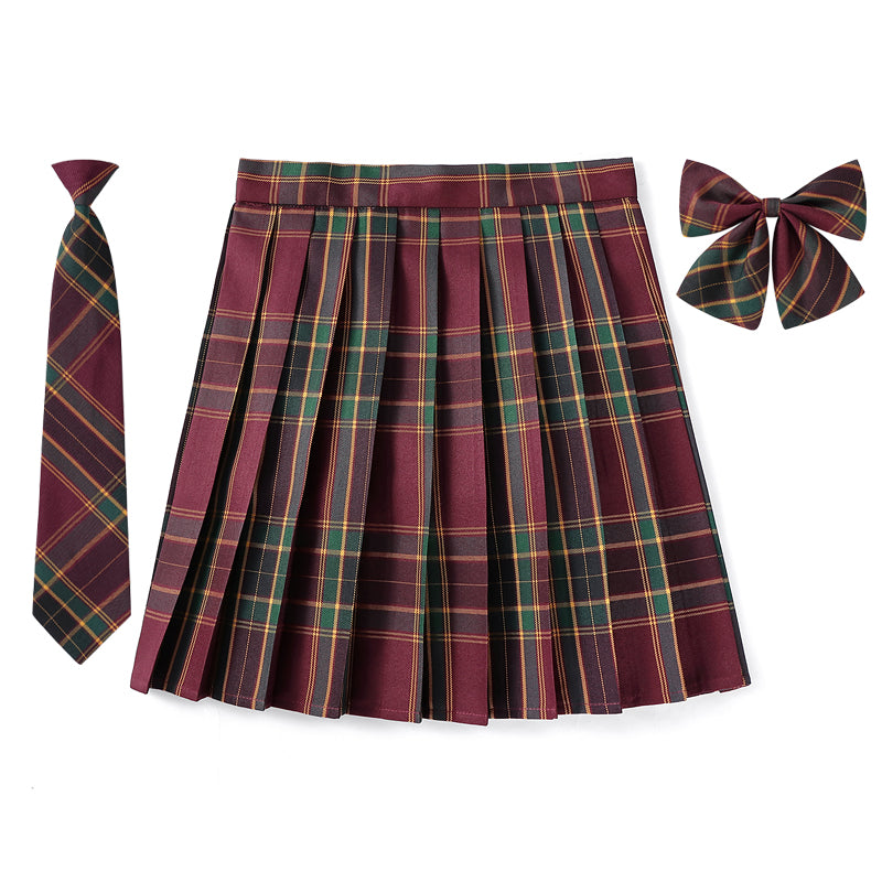 cutiekill-red-leaf-jk-vintage-plaid-uniform-skirt-jk1000-2