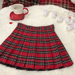 cutiekill-red-plaid-pleated-skirt-m0078