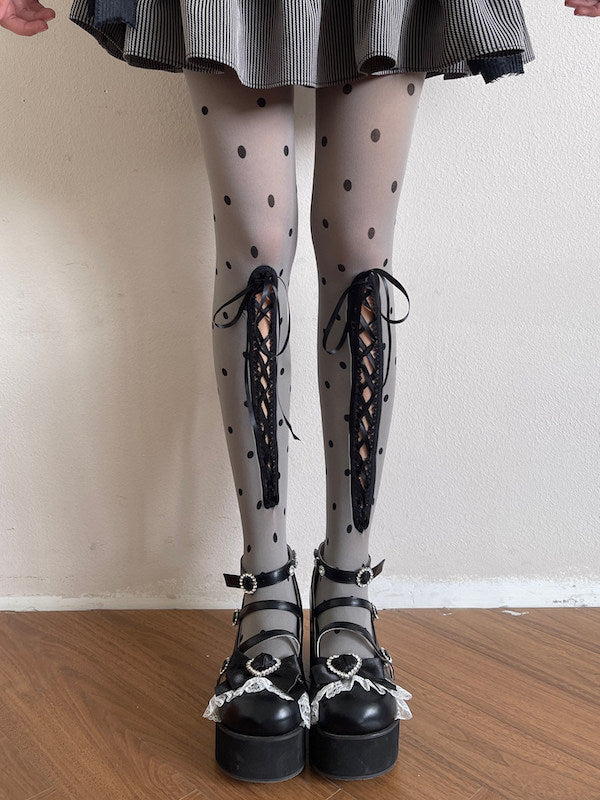 cutiekill-rosalie-polka-dot-lace-up-tights-c0565