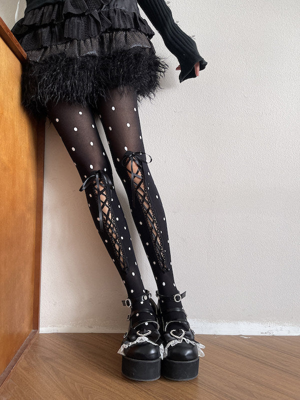 cutiekill-rosalie-polka-dot-lace-up-tights-c0565
