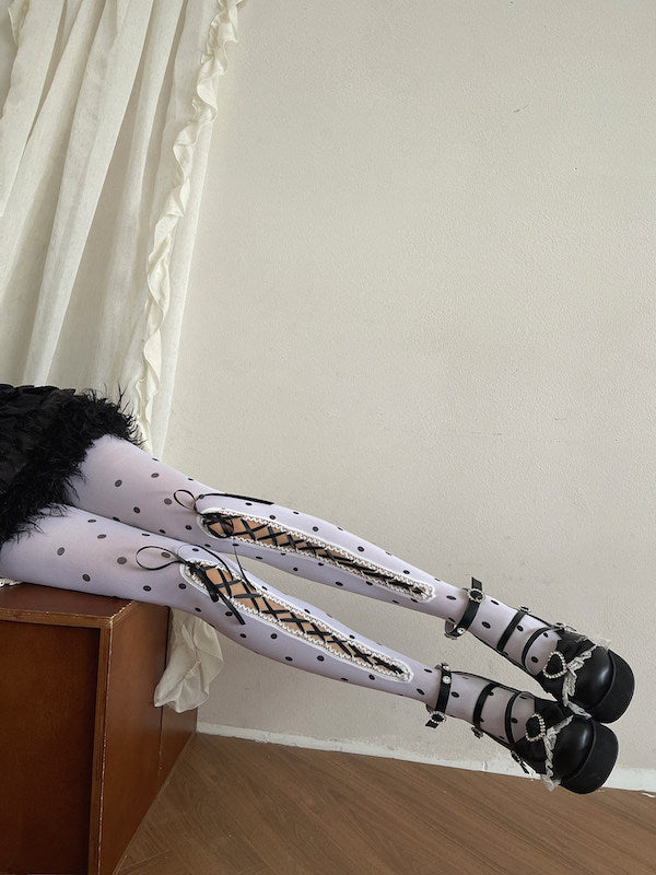 cutiekill-rosalie-polka-dot-lace-up-tights-c0565