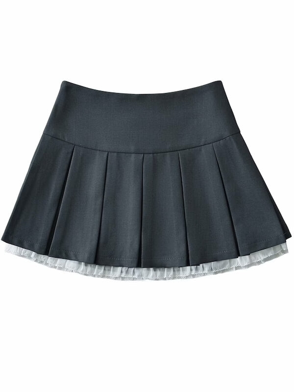 cutiekill-ruffles-patchwork-pleated-mini-skirt-om0431