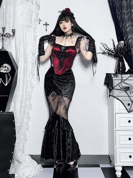 cutiekill-see-through-lace-fishtail-skirt-ah0584