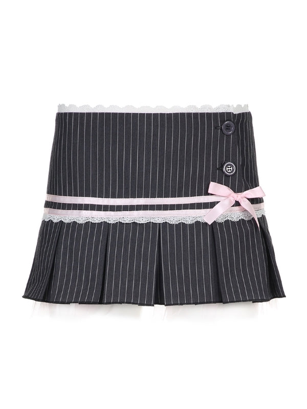 cutiekill-seraphina-pink-bow-stripe-mini-skirt-om0264