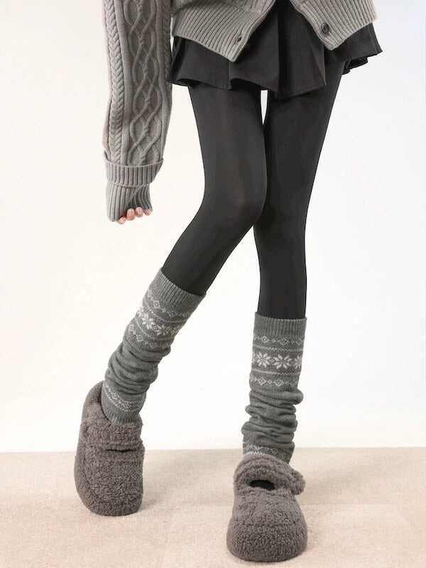 snowflake-vintage-knit-leg-warmers-c0528