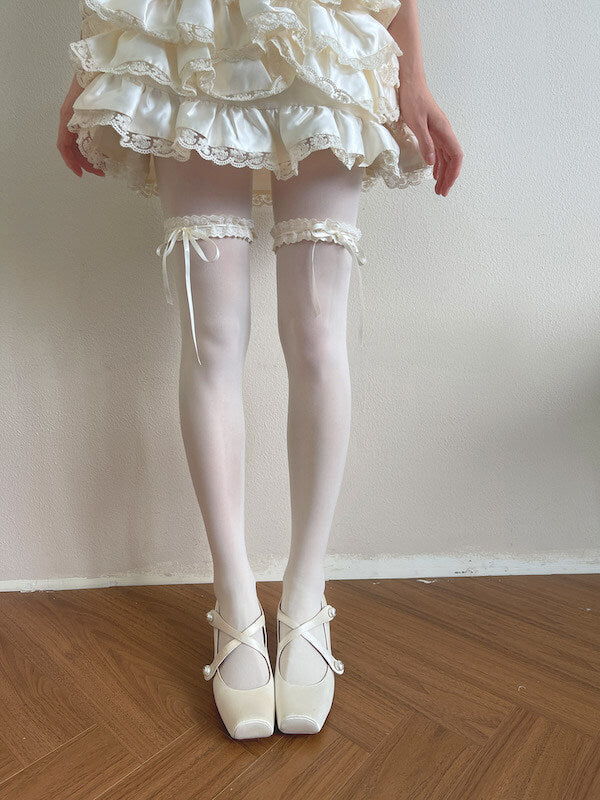 cutiekill-soft-cream-lace-ribbon-garter-velvet-tights-c0516