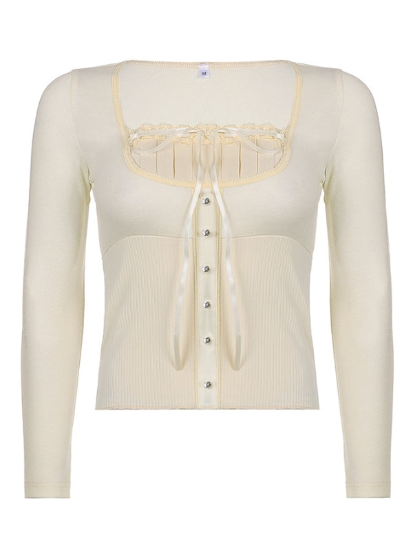 Soft doll cream top