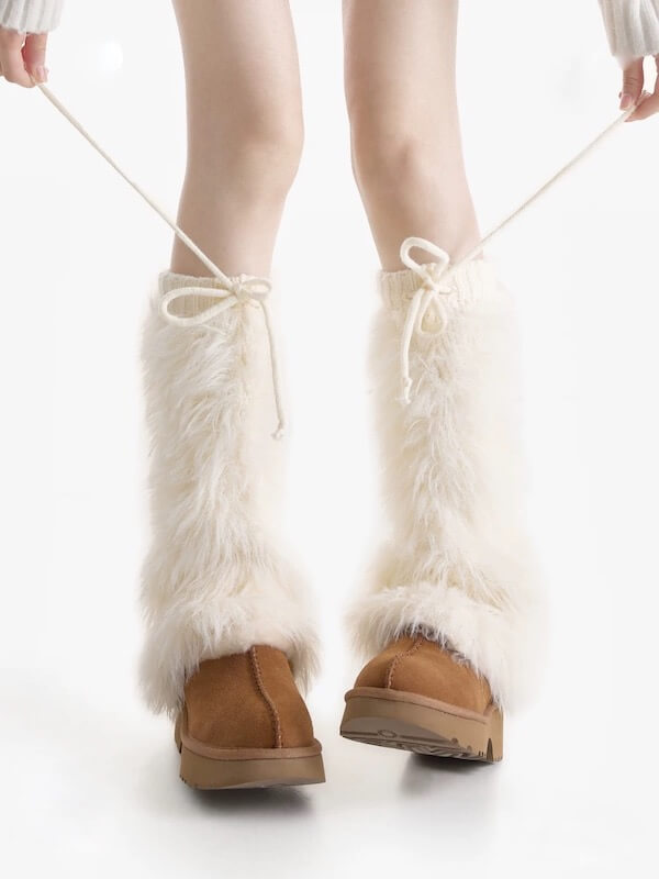 cutiekill-soft-furry-lace-up-leg-warmers-c0501