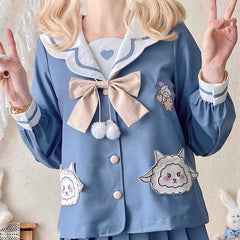 [Soft Sheep] JK cute blue uniform set – Cutiekill