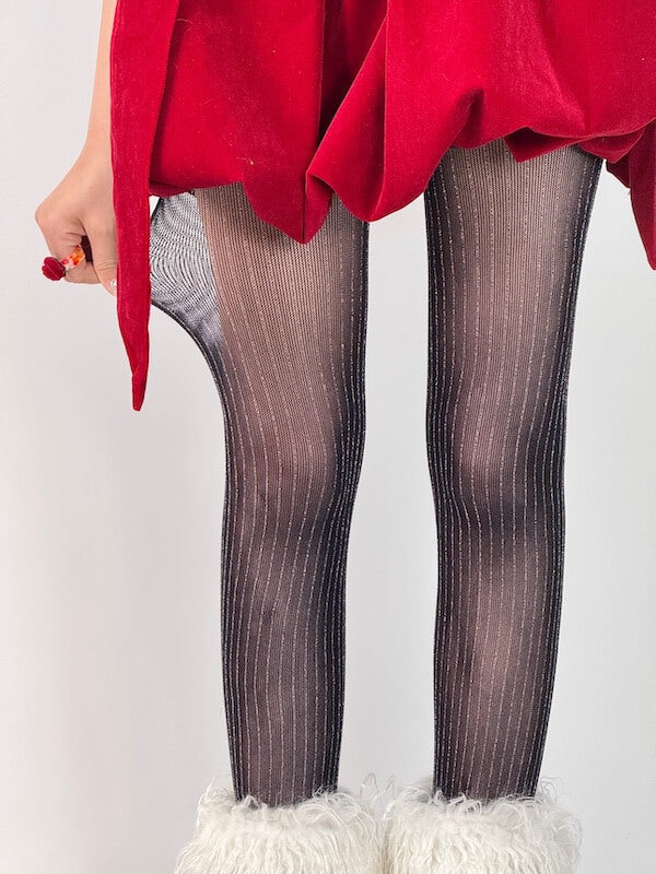 cutiekill-sparkling-shiny-striped-tights-c0244